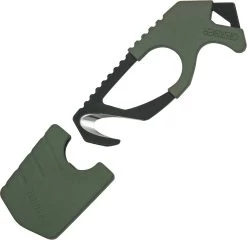 Gerber Strap Cutter Green 4.25" Overall Rubber/Stainless 1943