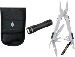 Gerber Maintenance Kit Combo Multi Tool/Firecracker LED Flashlight 7570