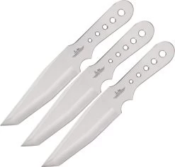 GIL HIBBEN Large Triple Thrower 3pc Set Fixed Blade Throwing Knives With Leather Sheath 5003