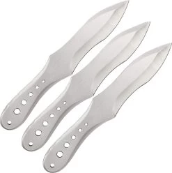 Hibben Gen-X Fixed Blade AUS-6 Stainless Throwing Knife Set Of 3 W/ Sheath 5029