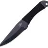 Hibben Black Triple Pro Wrapped Stainless 3pc Throwing Knives W/ Sheath 947B