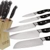 Hen & Rooster 5pc Black Kitchen Knife Set W/ Storage Block I062 -Knives = the best. HRI062 aed04a33 ad21 45cb a034 af80d1e1c97d
