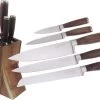 Hen & Rooster 5pc Wood Handle Kitchen Knife Set W/ Storage Block I063 -Knives = the best. HRI063