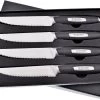 Hen & Rooster Steak Kitchen Knife 4pc Set Black Serrated 111 -Knives = the best. HRI111