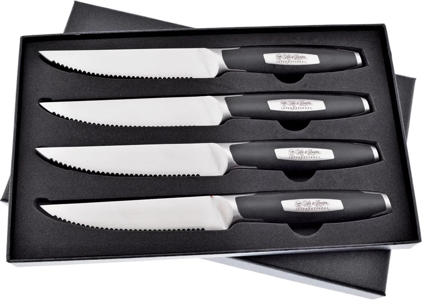 Hen & Rooster Steak Kitchen Knife 4pc Set Black Serrated 111 3 Hen & Rooster Steak Kitchen Knife 4pc Set Black Serrated 111