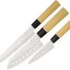 Hen & Rooster Three Piece Kitchen Knife Set 3pc Tan Wood Stainless K100 1 Hen & Rooster Three Piece Kitchen Knife Set 3pc Tan Wood Stainless K100 -Knives = the best. HRIK100