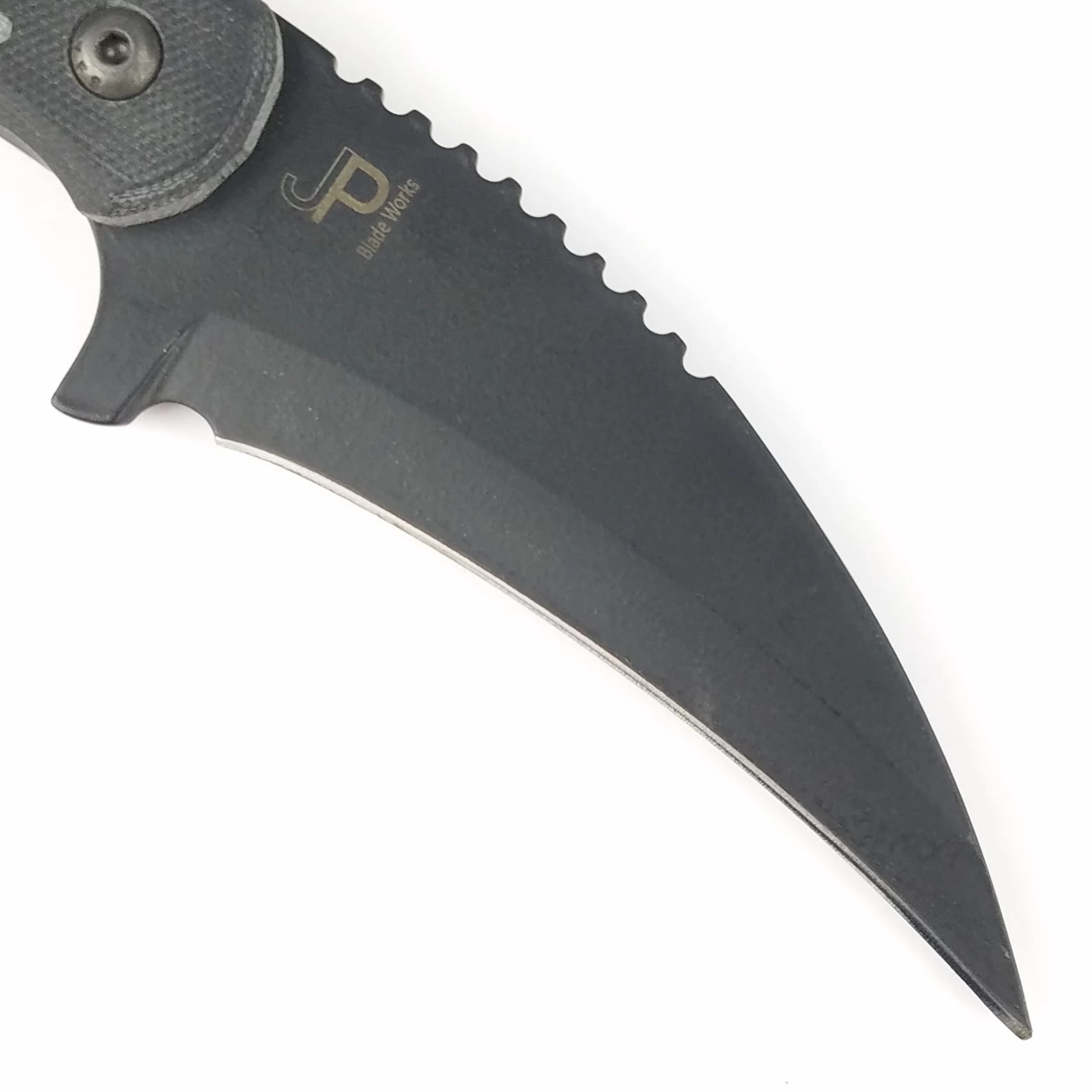 Jason Perry Blade Works Fixed Blade Knife Tactical Karambit Black 1095HC 902GBLK 6 Jason Perry Blade Works Fixed Blade Knife Tactical Karambit Black 1095HC 902GBLK - Image 4