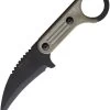 Jason Perry Blade Works Fixed Blade Knife Tactical Karambit OD Green 1095HC Steel 902GODG -Knives = the best. JPB902GODG