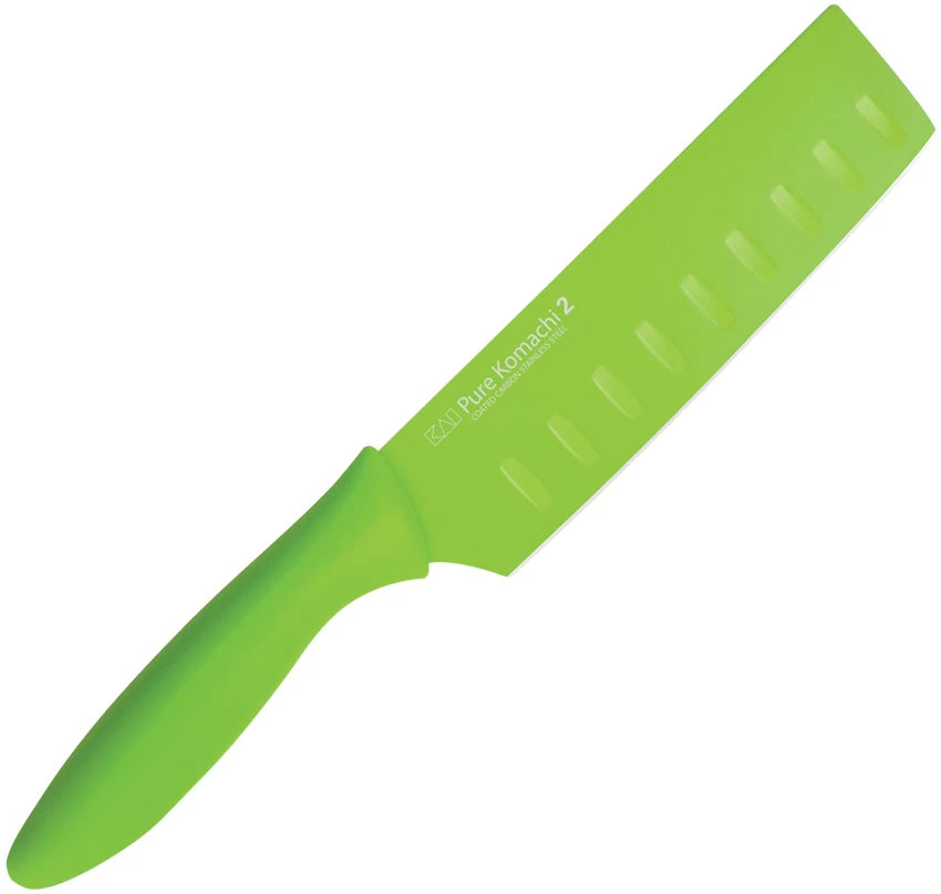 Kai USA Komachi 2 Series Nakiri Lime Stainless Steel Kitchen Knife 5071 3 Kai USA Komachi 2 Series Nakiri Lime Stainless Steel Kitchen Knife 5071