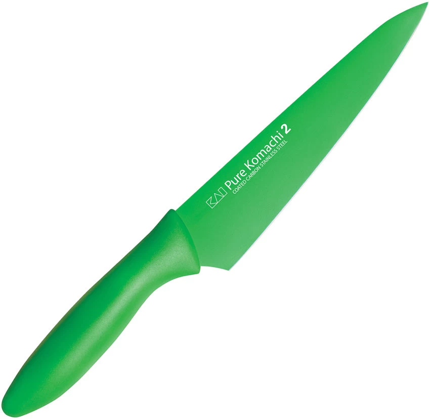 Kai USA Komachi 2 Series Utility Green Stainless Steel Kitchen Knife 5084 3 Kai USA Komachi 2 Series Utility Green Stainless Steel Kitchen Knife 5084