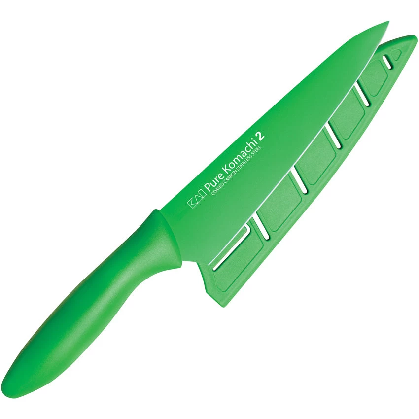 Kai USA Komachi 2 Series Utility Green Stainless Steel Kitchen Knife 5084 4 Kai USA Komachi 2 Series Utility Green Stainless Steel Kitchen Knife 5084 - Image 2