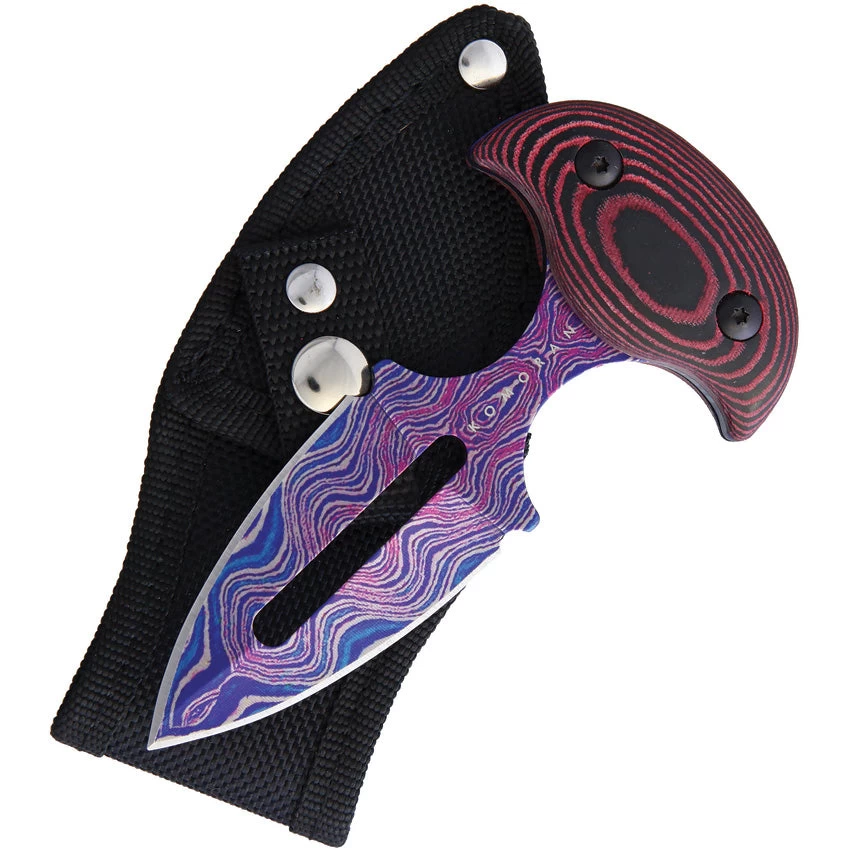 Komoran Purple & Red Wood Handle Push Dagger 029 5 Komoran Purple & Red Wood Handle Push Dagger 029 - Image 3