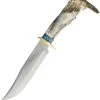 Ken Richardson Knives 8in 1085HC Steel Fixed Blade Bowie Knife 1410T