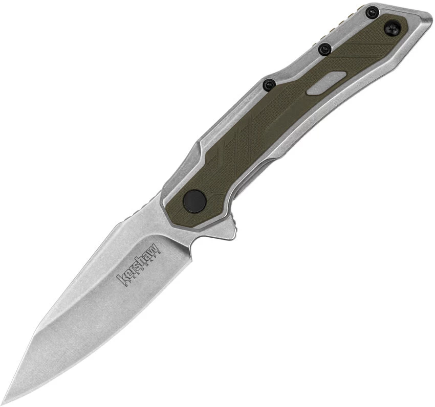 Kershaw Salvage Framelock A/O Assisted Open Stonewashed Folding Knife 1369 3 Kershaw Salvage Framelock A/O Assisted Open Stonewashed Folding Knife 1369
