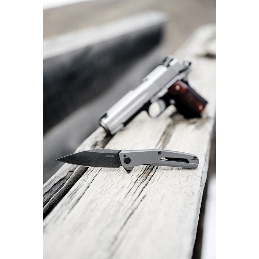 Kershaw Flyby Framelock A/O Gray Stainless Folding D2 Steel Pocket Knife 1404 7 Kershaw Flyby Framelock A/O Gray Stainless Folding D2 Steel Pocket Knife 1404 - Image 5