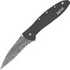 Kershaw Leek Framelock Damascus Steel A/O Blade Black Folding Knife 1660DAMBK -Knives = the best. KS1660DAMBK