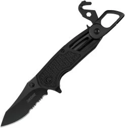 Kershaw Funxion EMT Linerlock A/O Black Belt Cutter Folding Knife 8100