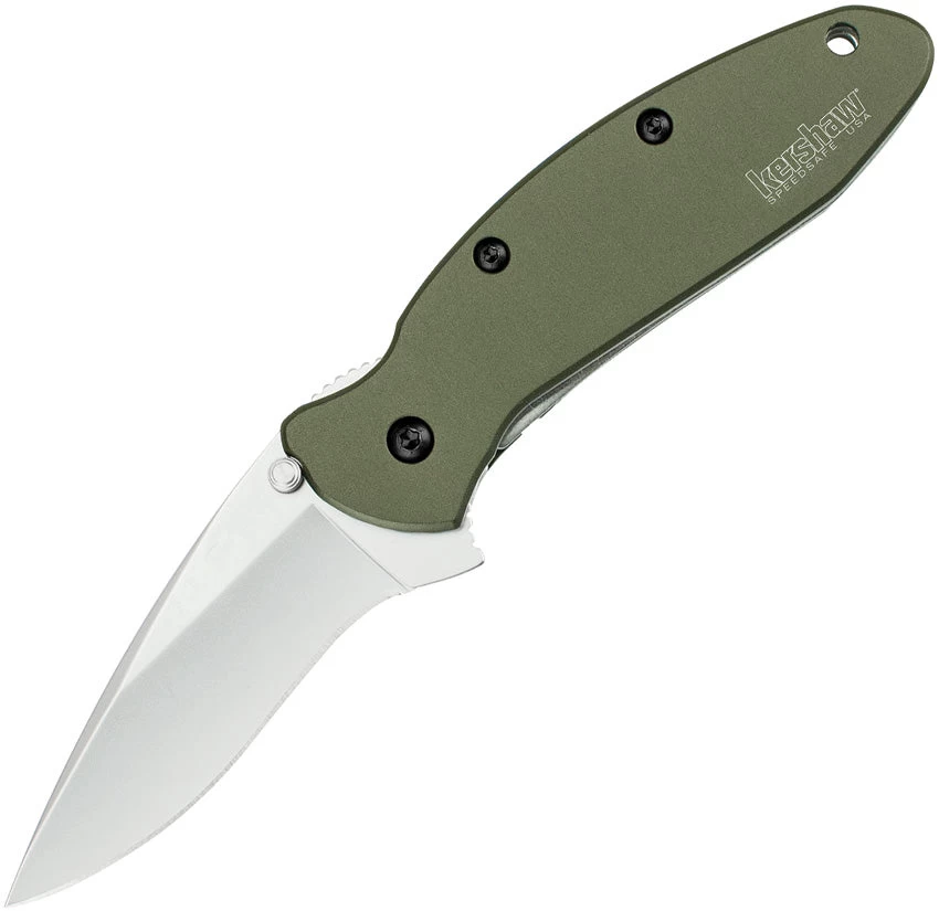 Kershaw Scallion Framelock A/O Factory Second OD Green Folding Pocket Knife X1620OLB 3 Kershaw Scallion Framelock A/O Factory Second OD Green Folding Pocket Knife X1620OLB