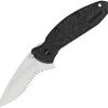 Kershaw Scallion Framelock A/O Factory Second Black Folding Pocket Knife X1620STB