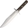 Linder Bowie Stag 440C Stainless Clip Point Fixed Blade Knife W/ Sheath 177425 -Knives = the best. LD177425