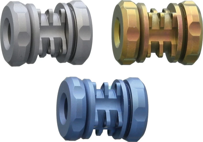 Bestech Knives Set Of 3 Bestechman Titanium Blue Silver & Gold Knife Accessory Beads M01S 3 Bestech Knives Set Of 3 Bestechman Titanium Blue Silver & Gold Knife Accessory Beads M01S