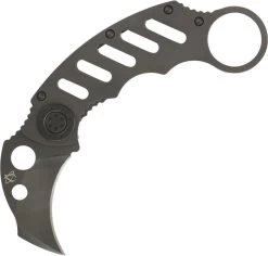 Mantis Midnight Karambit Black Folding Pocket Knife Tanto Blade MK