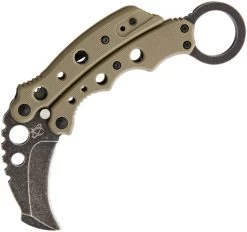 Mantis Vuja De Karambit Desert Tan Folding Pocket Knife G-10 Handles MK4DTSW