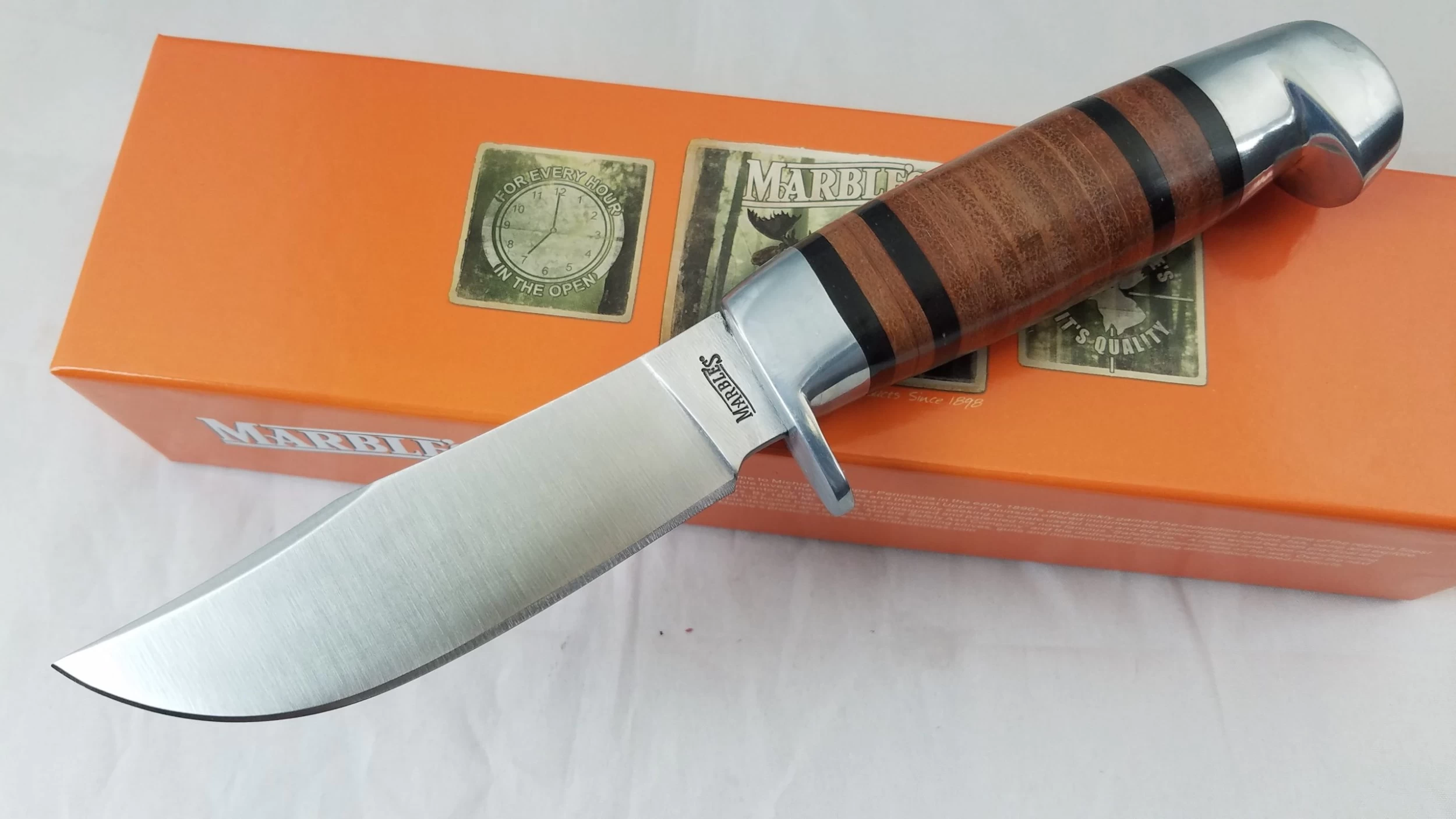Marbles Leather Wrap Handle 8 1/2" Hunting Knife - 248 3 Marbles Leather Wrap Handle 8 1/2" Hunting Knife - 248