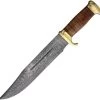 Marbles Damascus Stacked Leather Bowie + Sheath 586 -Knives = the best. MR586