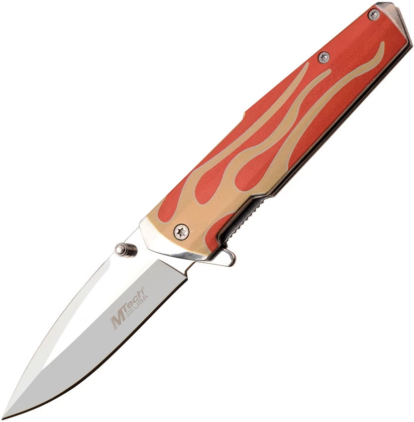 MTech Flame Linerlock A/O Red Stainles Steel Folding 3CR13 Pocket Knife A1185RD 3 MTech Flame Linerlock A/O Red Stainles Steel Folding 3CR13 Pocket Knife A1185RD