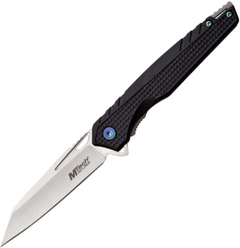 MTech Linerlock Pocket Knife A/O Textured Black Folding Stainless Blade A1194BRD 3 MTech Linerlock Pocket Knife A/O Textured Black Folding Stainless Blade A1194BRD