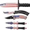 Master USA 5pc Flag Bowie Balisong Linerlock Throwing Knife Combo Set FLAGSET -Knives = the best. MUAFLAGSET fae31950 9595 47d7 aac9 f6a762d2c6ac