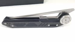 NOC Knives CHEF Linerlock Black G10 & Carbon Fiber 440C Folding Knife DG0401 -Knives = the best. NOCDG0401C