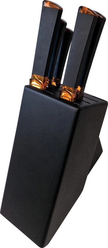 Ontario Agilite Black Handle Kitchen Knife Block Set 2575 3 Ontario Agilite Black Handle Kitchen Knife Block Set 2575