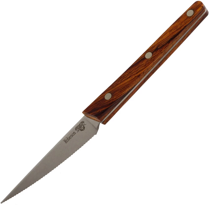 Ontario Robeson Steak Factory Second Brown Wood Fixed Blade Kitchen Knife 6414KSEC 3 Ontario Robeson Steak Factory Second Brown Wood Fixed Blade Kitchen Knife 6414KSEC