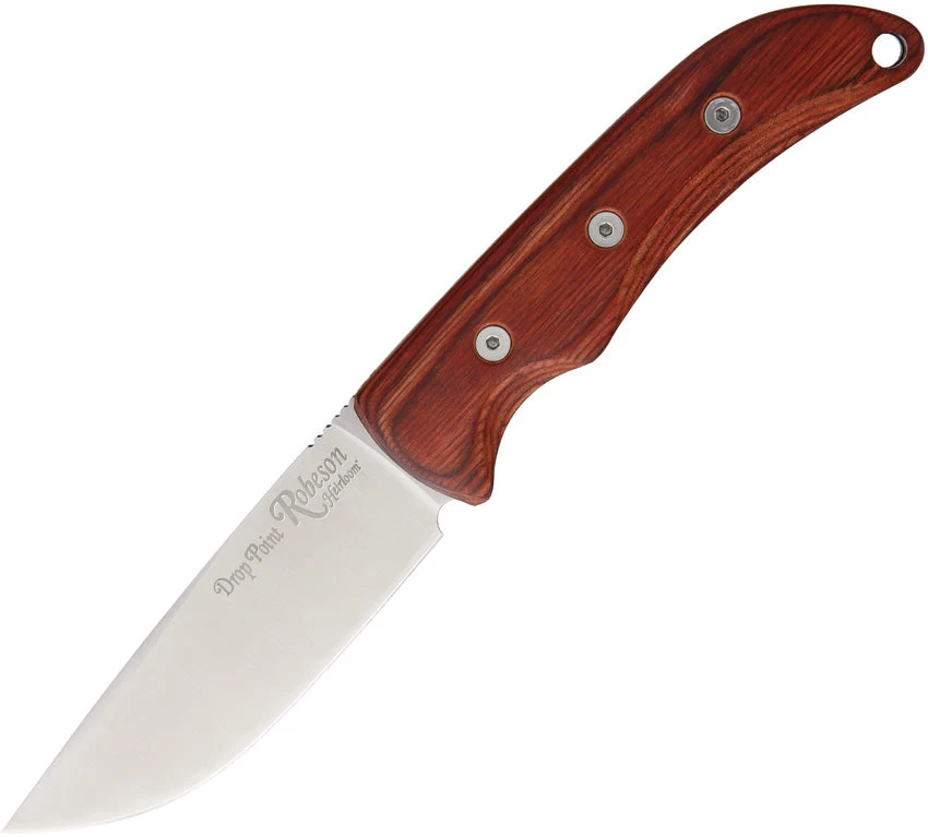 Ontario Robeson Drop Point Hunter Wood Stainless D2 Tool Steel Fixed Knife 8174 3 Ontario Robeson Drop Point Hunter Wood Stainless D2 Tool Steel Fixed Knife 8174