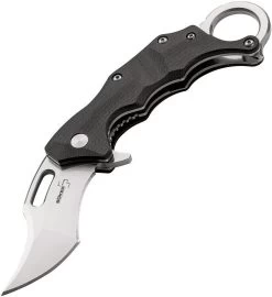 Boker Plus Wildcat Karambit Linerlock D2 Tool Steel Black G10 Handle Folding Knife - P01BO772