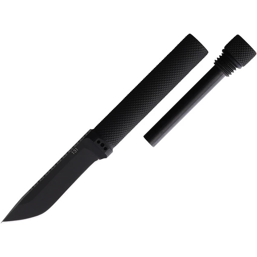 Panacea X FireFly Black D2 Steel Tanto Grind Fixed Blade Neck Knife 001 4 Panacea X FireFly Black D2 Steel Tanto Grind Fixed Blade Neck Knife 001 - Image 2