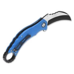 QSP Eagle Blue & Black Folding Karambit Hawkbill Knife 120c -Knives = the best. QS120C add 02