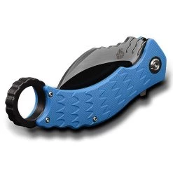 QSP Eagle Blue & Black Folding Karambit Hawkbill Knife 120c -Knives = the best. QS120C add 03