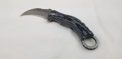 QSP EAGLE Black & White Karambit D2 Folding Knife 120e -Knives = the best. QS120E add 03