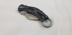 QSP EAGLE Black & White Karambit D2 Folding Knife 120e -Knives = the best. QS120E add 05