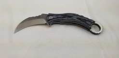 QSP EAGLE Black & White Karambit D2 Folding Knife 120e -Knives = the best. QS120E add 09