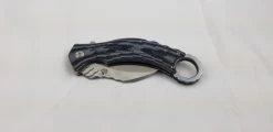 QSP EAGLE Black & White Karambit D2 Folding Knife 120e -Knives = the best. QS120E add 11