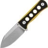 QSP Knife Canary Fixed Blade Neck Knife Yellow & Black Stonewash 14C28N 141A1 -Knives = the best. QS141A1