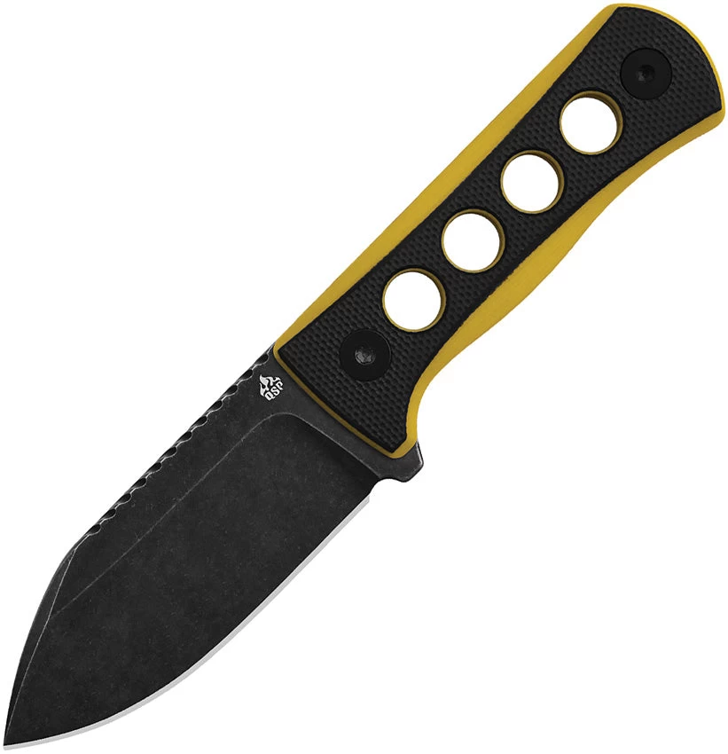 QSP Knife Canary Fixed Blade Neck Knife Yellow & Black G10 14C28N 141A2 3 QSP Knife Canary Fixed Blade Neck Knife Yellow & Black G10 14C28N 141A2