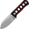 QSP Knife Canary Fixed Blade Neck Knife Red & Black G10 Stonewash 14C28N 141B1 -Knives = the best. QS141B1