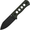 QSP Knife Canary Fixed Blade Neck Knife Green Micarta 14C28N W/ Sheath 141C2 -Knives = the best. QS141C2