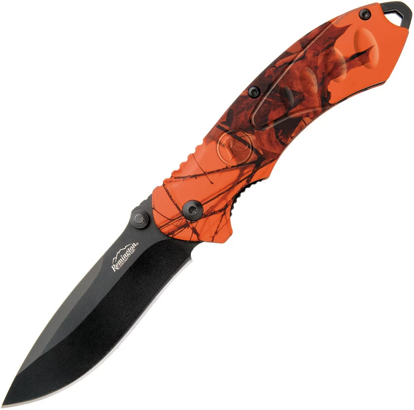 Remington Sportsman FAST A/O Linerlock Orange Camo Folding Pocket Knife 11619 3 Remington Sportsman FAST A/O Linerlock Orange Camo Folding Pocket Knife 11619