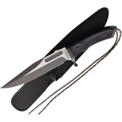 Rambo Last Blood Bowie Black Sculpted Stainless Steel Fixed Blade Knife W/ Sheath 9416 7 Rambo Last Blood Bowie Black Sculpted Stainless Steel Fixed Blade Knife W/ Sheath 9416 -Knives = the best. RB9416 add 02